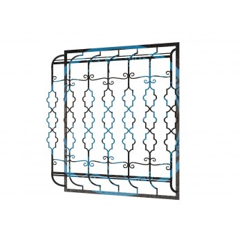 Кованая дутая решетка люкс-24